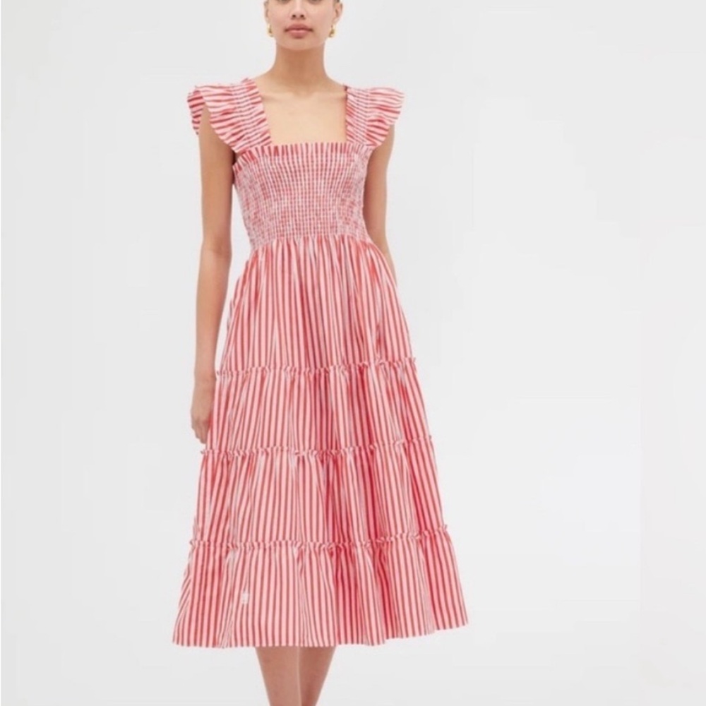 Hill House Nap Dress - Red and White Striped